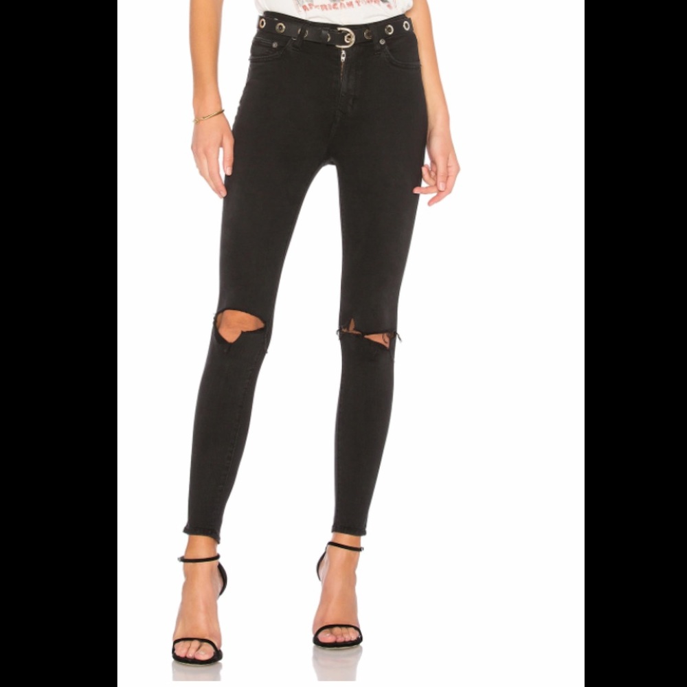 Lovers + Friends Mason high rise skinny jean black